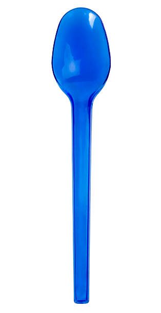 Close-up of a plastic spoon stock photo