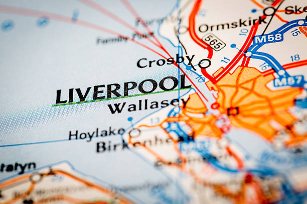 istock Liverpool City on a Road Map 491697702