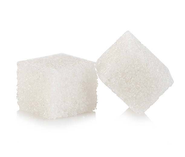 istock Cubes of sugar isolated on white background 491698094
