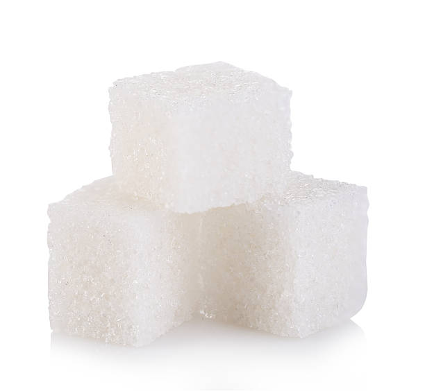 istock Cubes of sugar isolated on white background 491698146