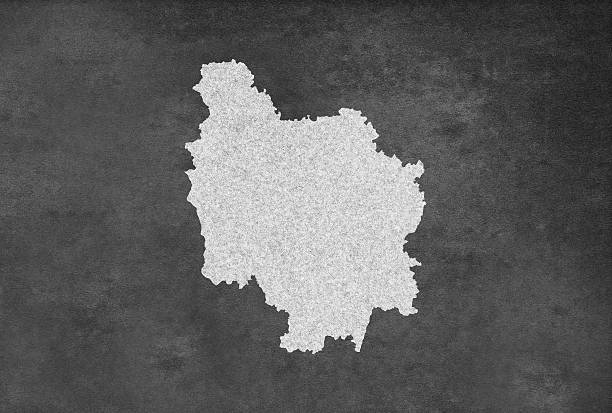 istock French Region of Burgundy Map Outline on an Blackboard 491698866