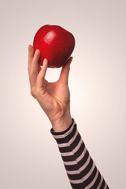 istock Woman holding organic red delicious apple 491699052