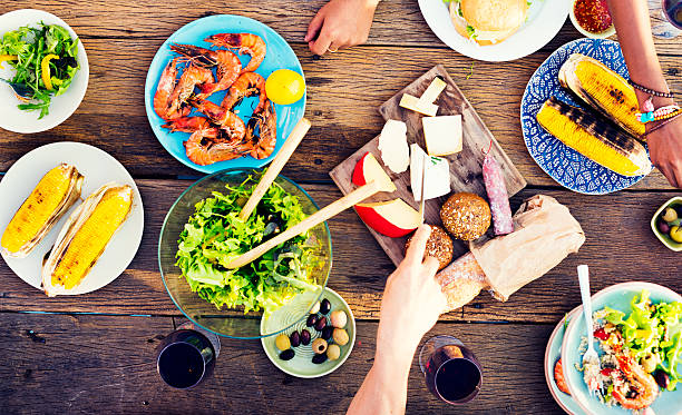 istock Food Table Celebration Delicious Party Meal Concept 491699454