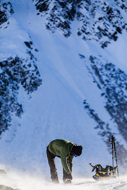 istock Mountaineering wearing crampons 491700710