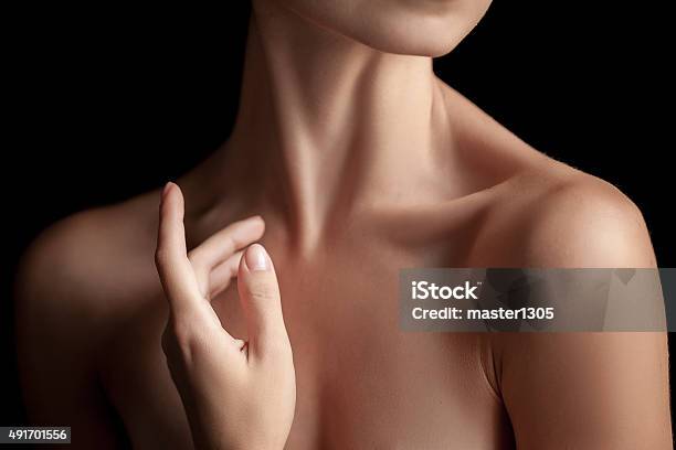 The Closeup Of A Young Womans Neck Stock Photo - Download Image Now - Women, Beauty, Beautiful People