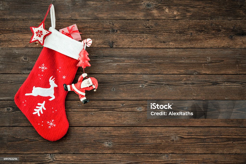 Decoración navideña pastoreo - Foto de stock de Calcetín libre de derechos