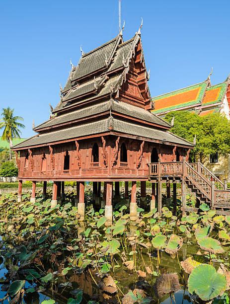 istock Thai wooden temple, Thailand 491702917