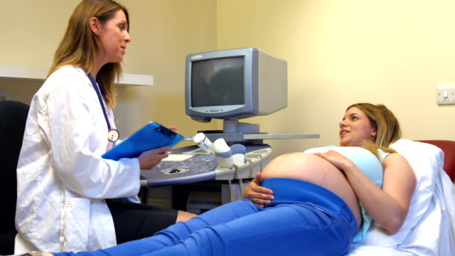 Woman preparing from ultrasound
