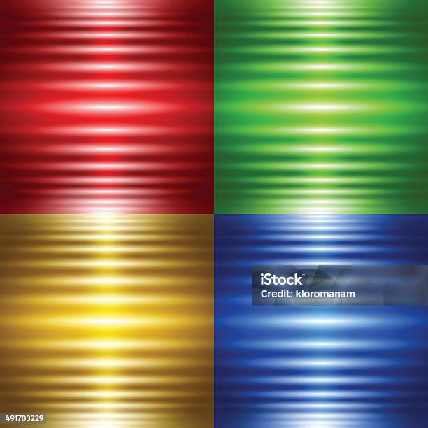 Set Of Four Abstract Backgrounds With Luminous Stripes Stock Illustration - Download Image Now