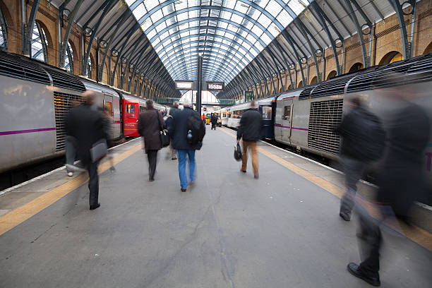 istock Blur Movement people in Rush Hour train station, London, UK 491703889