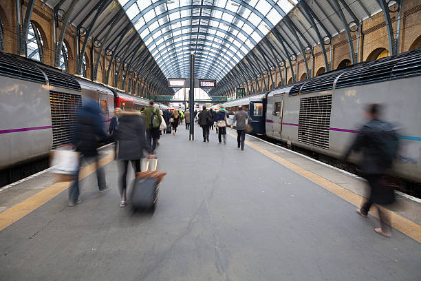 istock Blur Movement people in Rush Hour train station, London, UK 491703891