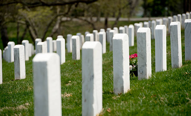 istock Headstones in Arlington National Cemetery - Washington DC 491704741