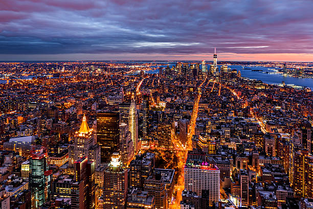istock Aerial view over New York 491705981