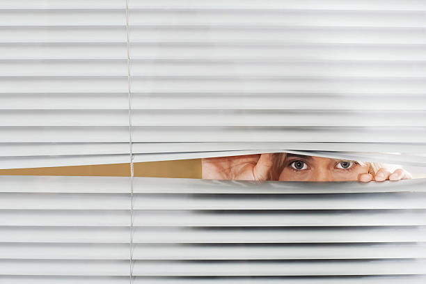 istock Woman Looking Through Venetian Blinds 491706605