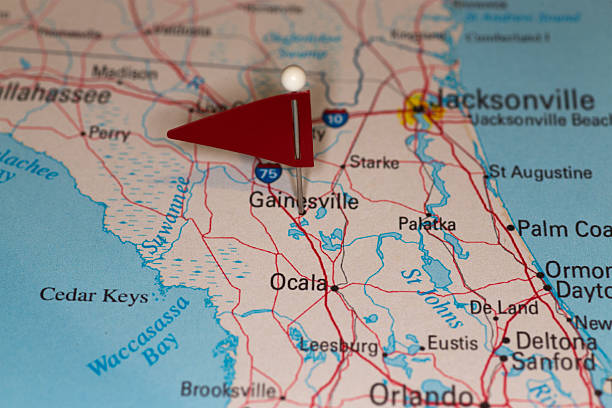 istock Gainesville, FL, USA - Cities on Map Series 491708257
