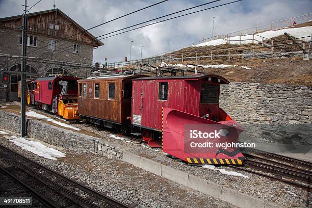 Eigergletscher 기차역 인공눈 Plough 겨울에 대한 스톡 사진 및 기타 이미지 - 겨울, 경외감, 계기판-측정기