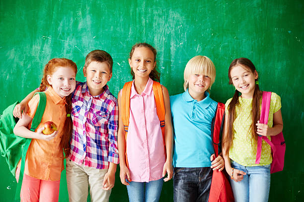 istock Happy school friends 491711000