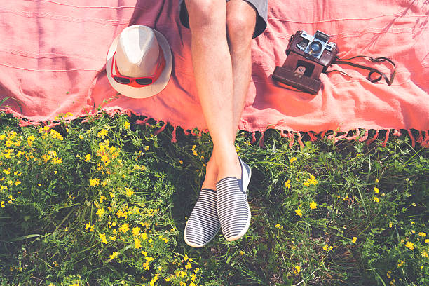 istock Relaxing in a meadow in the summer sun. 491711856