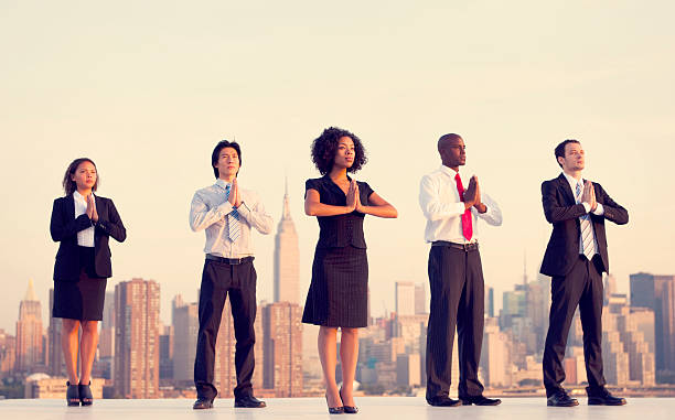 istock Office Workers Outdoor Yoga Relaxation Concept 491714252