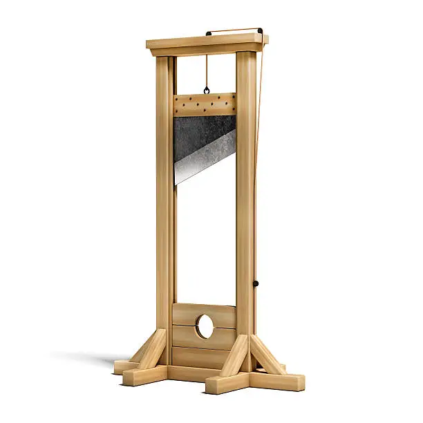 Photo of guillotine 3d illustration