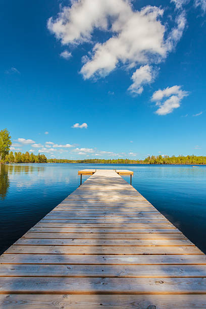 istock Wooden jetty on a sunny day in Sweden 491724876