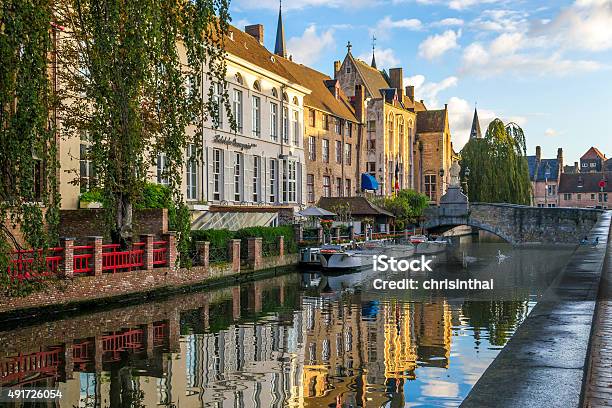 Canals Of Bruges Stock Photo - Download Image Now - Bruges, Belgium, 2015