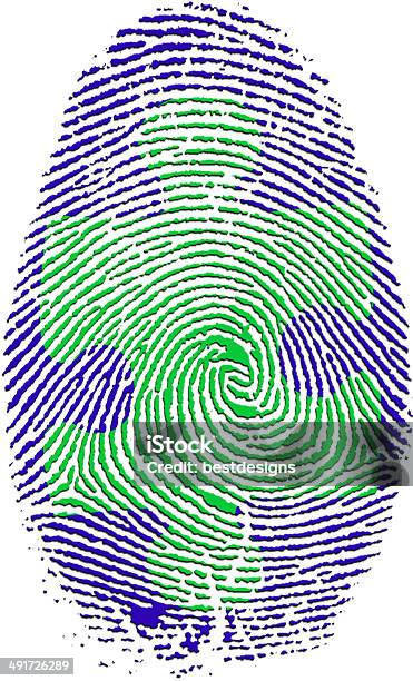 Fingerprint With Puzzle Stock Photo - Download Image Now - Biometrics, Challenge, Clip Art