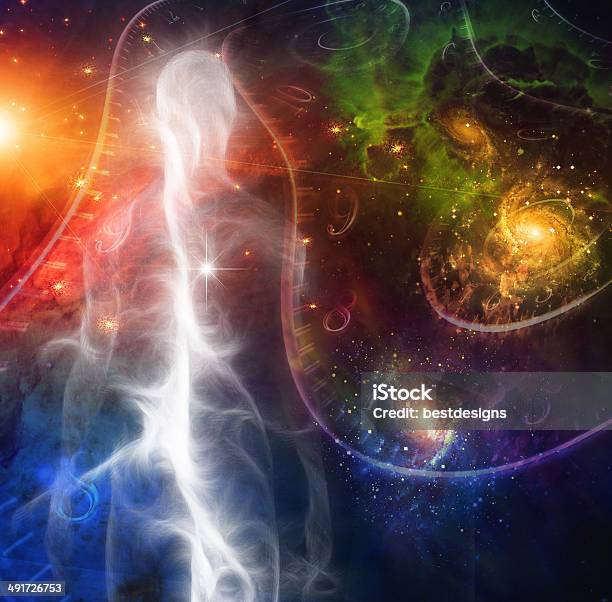 Man Space And Time Stock Photo - Download Image Now - Astronomy, Spirituality, Abstract