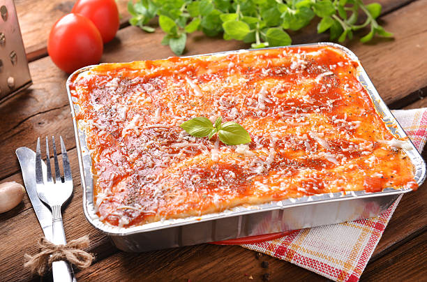 Bolognese lasagna Homemade lasagne bolognese convenience food photos stock pictures, royalty-free photos & images