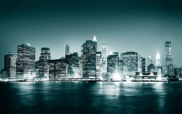 istock Building Skyscraper Panoramic Night New York City Concept 491727572