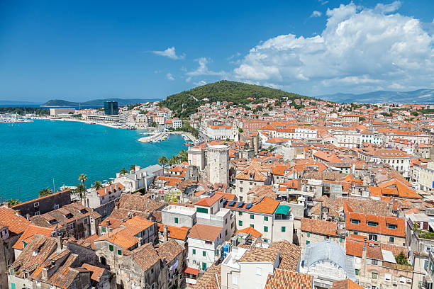 istock Aerial view of Split in Croatia 491729036