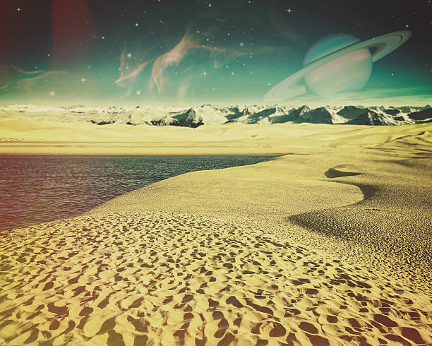 istock Fantastic backgrounds with another planet on the skies 491729584