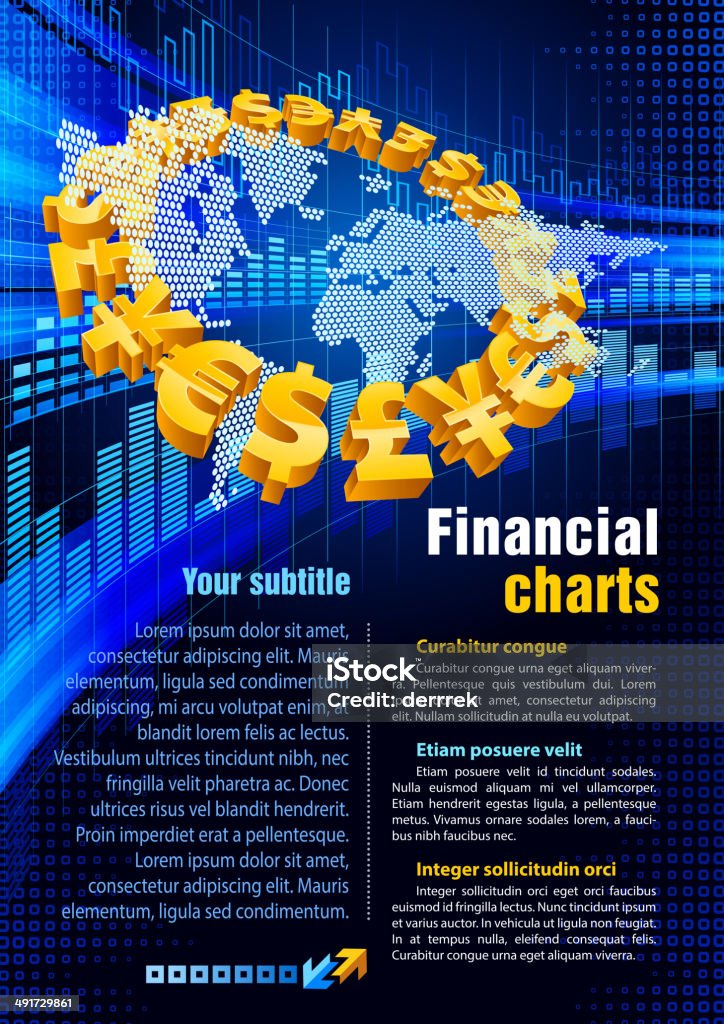 Gráficos financeiros - Vetor de Analisar royalty-free