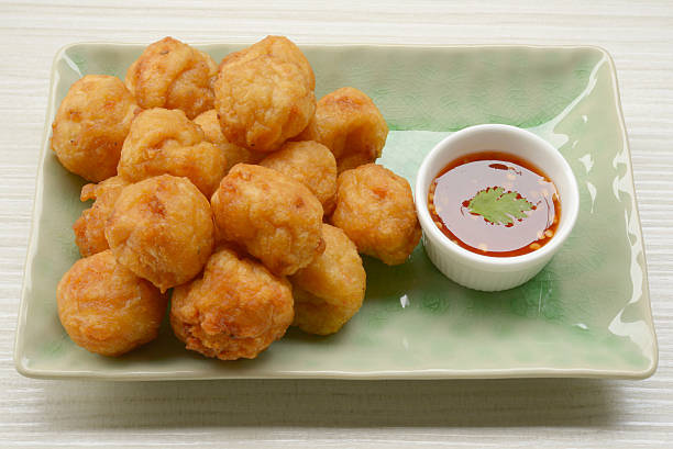istock The Closeup of fried shrimp ball 491730440