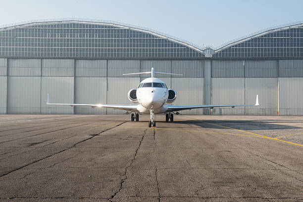 istock Business jet plane on the ground. 491746144
