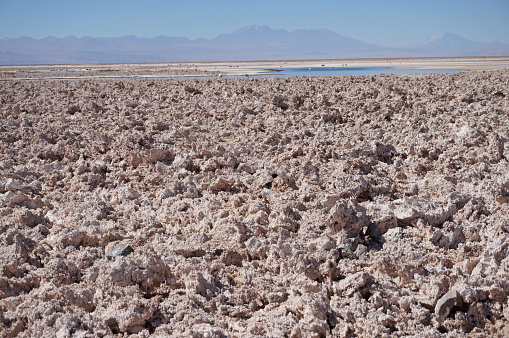 View of the Salar de Atacama, the largest salt flat in Chile