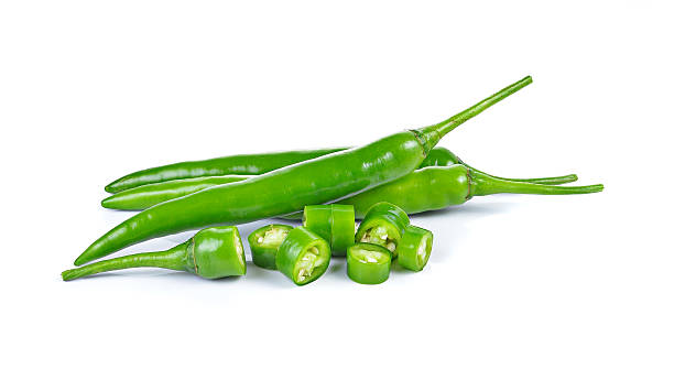 istock Hot chili peppers isolated on white background 491747932