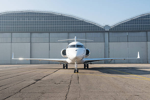 istock Business jet plane on the ground. 491748370