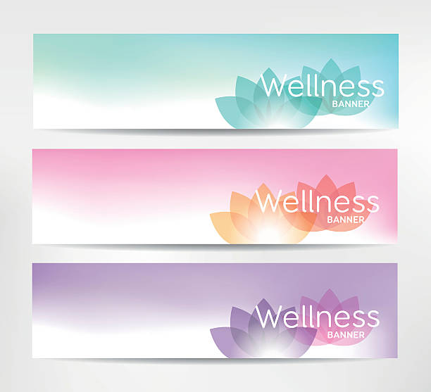 Wellness Banners vector art illustration