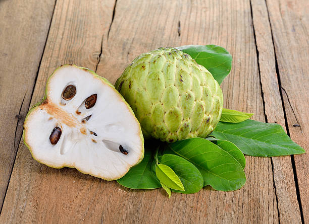 istock Sugar Apple fruit on wooden  background 491749912