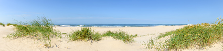 The Dune of Pilat in the Arcachon Bay, France. Calm and relaxation in the dunes