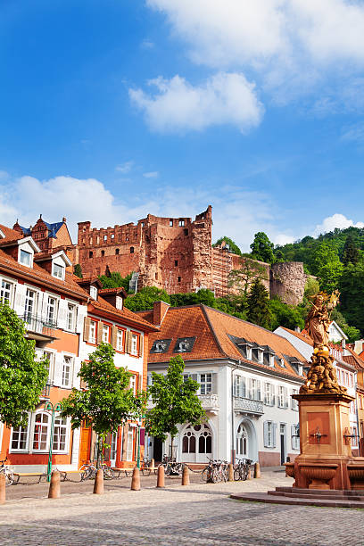 istock Kornmarkt square and Heidelberg castle view 491761936