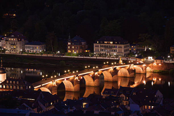 istock Alte Brucke bridge in Heidelberg during night 491762208