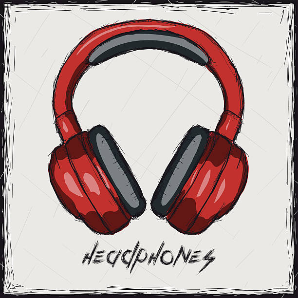 istock Sketch color illustration. Sign. Headphones 491762956