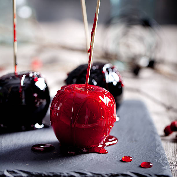 istock Halloween black and red caramelized apples 491764180