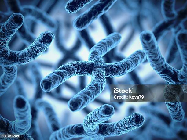 Chromosomes 3d Illustration Stock Photo - Download Image Now - 2015, Abstract, Backgrounds