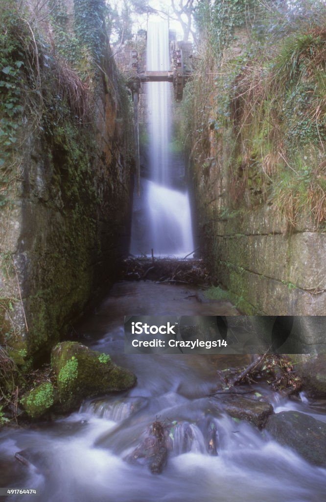 Water Wheel Luxulyan Valley The housing of one of the water wheels within the World Heritage site. 2015 Stock Photo