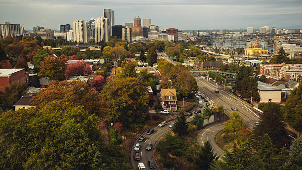 istock Downtown Portland Oregon Skyline Fall October Scene 491768030