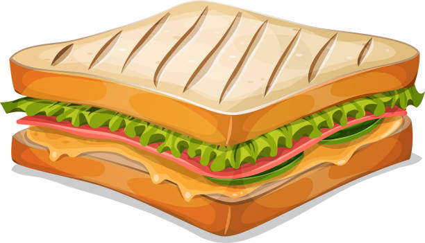 bildbanksillustrationer, clip art samt tecknat material och ikoner med french sandwich icon - cheese sandwich