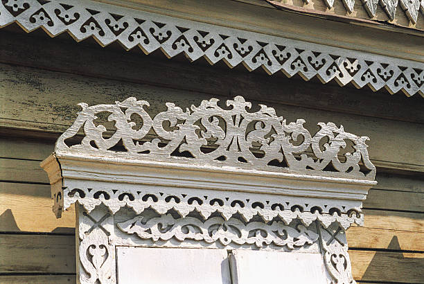 istock Fragment of the old Russian window 491778558